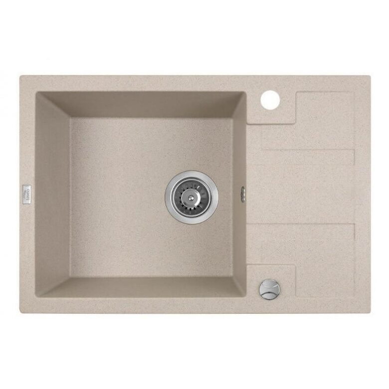 Laveo virtuves izlietne Barbados ar plauktiņu 65x44x20cm, bēša