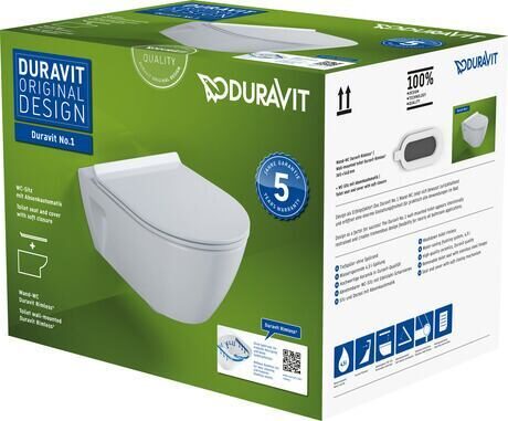Duravit No.1 piekaramais pods 540mm Rimless, SC 