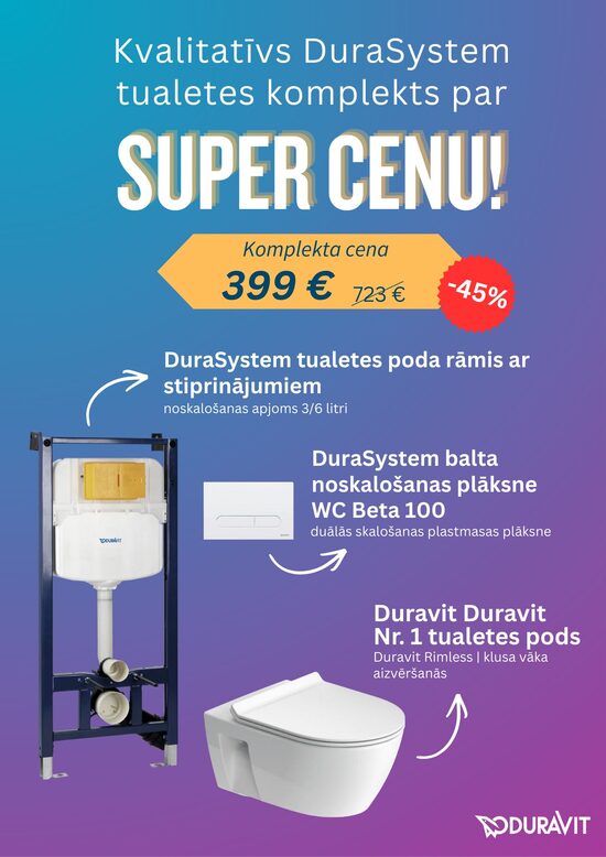 DuraSystem tualetes komplekts 