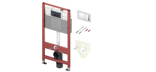 TECEbase WC komplekts (9400406) ar TECEbase hromētu pogu