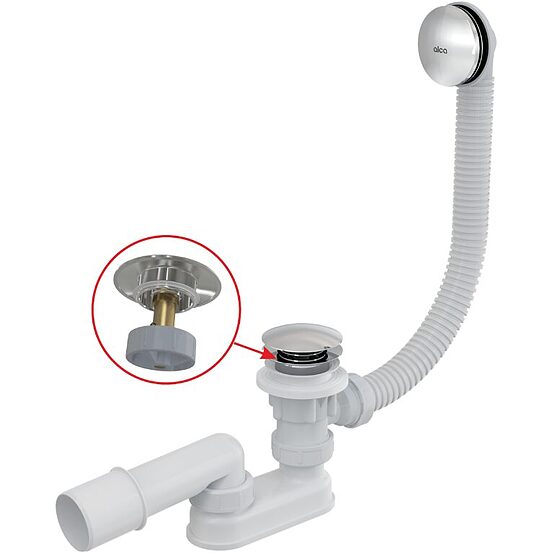 Vannas sifons arClickClack noteci 57cm, plastmasa,metālisks matēts hroms