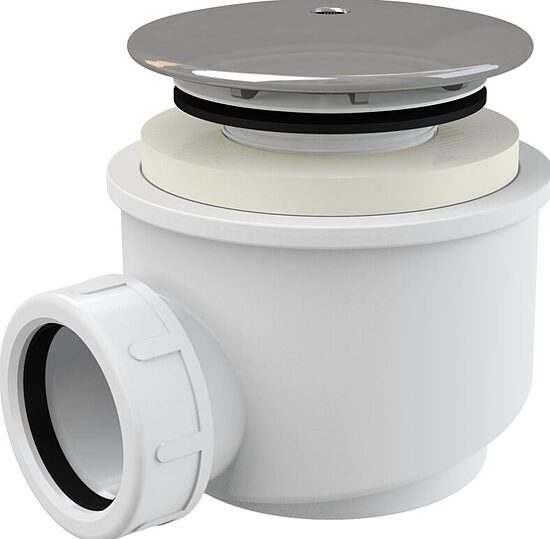 Dušas sifons ar 60mm noteci DN40,plastmasa,hroms