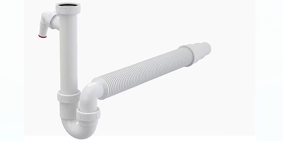 Virtuves izlietnes sifons DN 50/40 ar Ø 17–23 mm pieslēgumu