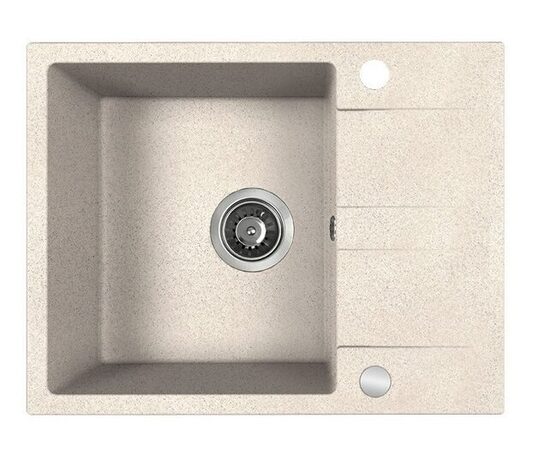 Laveo virtuves izlietne Laut 44x56x17.4cm,ar pusplauktiņu,bēša