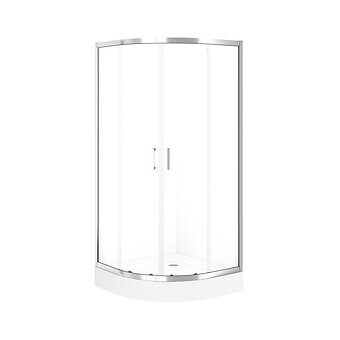 Cersanit Brasco hromēts dušas stūris ar baltu akrila paliktni 90x190cm bez sifona