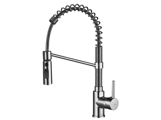  augstais virtuves maisītājs ar atsperi, Serpen, hromēts