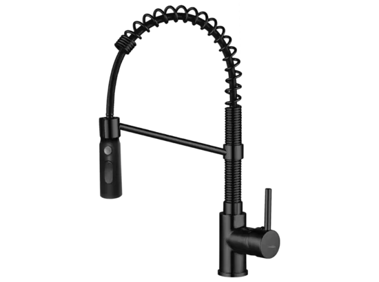   augstais virtuves maisītājs ar atsperi, Serpen, melns